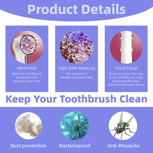 Lot de 4 têtes de brosse à dents de voyage pratiques et anti-poussière compatibles avec <span class=keywords><strong>Oral</strong></span> <span class=keywords><strong>B</strong></span> pour la série <span class=keywords><strong>Oral</strong></span>-<span class=keywords><strong>B</strong></span> <span class=keywords><strong>IO</strong></span> - Product Image 3