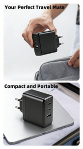 Chargeur rapide AWELL 100W GaN 3 ports PD3.0/QC3.0 Adaptateur mural magnétique pour ordinateur portable, tablette, smartphone - Product Image 2