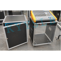 Boîtier antichoc professionnel en aluminium rouge 10U pour microphone KTV, rack de mélangeur de scène 16U, amplificateur, boîtier d'air 12U