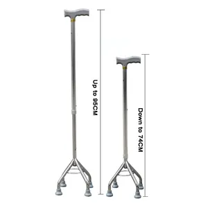 High Quality Four-Legged Adjustable Cane Safe and Convenient Elderly Crutches