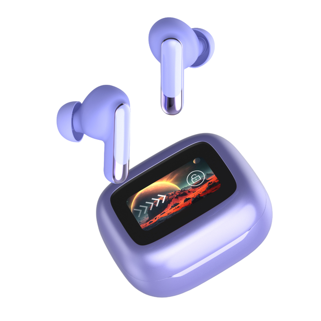 Open-Ear OWS Wireless In-Ear Earbuds for 5.3 ENC IPX4 Waterproof LED Battery Display Touch Control Headphones