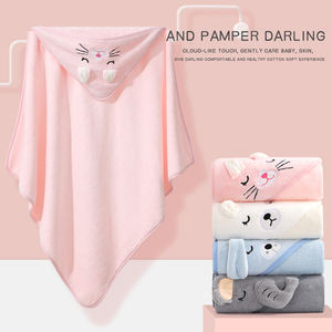 गर्म बिक्री नए कार्टून पशु बेबी स्नान तौलिया हुक हुक वाले बच्चों नरम तेजी से अवशोषित माइक्रोफाइबर कोरल फ्लेक्स बेबी स्नान तौलिया - Product Image 3