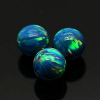 Opale Synthétique Perles Rondes Sphère Pierres Précieuses En Vrac Plein Trou Bleu Clair Forme Ronde Opale Pierre Prix
