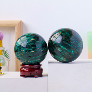 Nuovissimo arrivo sfere di cristallo naturale alla rinfusa Reki pietre curative verde Mica sfera per la decorazione - Product Image 3