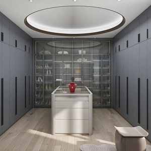 Modern Lacquer Finish Plywood <b>Wardrobe</b> with Customized Color & Size <b>Portable</b> Bedroom Closet for Hotel Gym Villa - Product Image 1