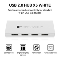 Nuevo producto Thermalright Blanco USB 2.0 X5 Nueve-Pin Hub Soporte 9 Pin Puertos en stock