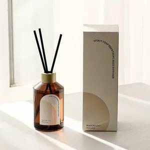 Best Selling Products Oem Logo Printed Reed Diffuser Bottle Amber Aroma Reed Diffuser 50Ml With Scent Liquid Reed Diffuser