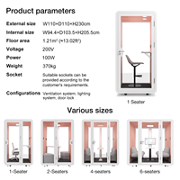 Dr. Cabine de studio d'enregistrement insonorisée MS-221 pour une personne, cabine téléphonique acoustique en tôle pour hôtel et villa