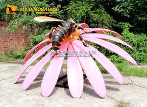 MY DINO AI-085 Abeille animatronique sur fleur pour décoration, thème parc à insectes - Product Image 5
