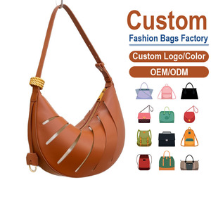 Sac à bandoulière en cuir pleine fleur véritable découpé – Marron caramel avec fermeture éclair dorée et détail en corde, style multi-européen - Product Image 1