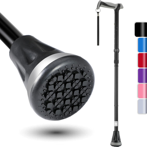 4-Section <b>Foldable</b> Adjustable Lightweight Aluminum <b>Walking</b> Cane <b>Stick</b> Custom Colorful <b>Walking</b> Cane for Men Women - Product Image 1