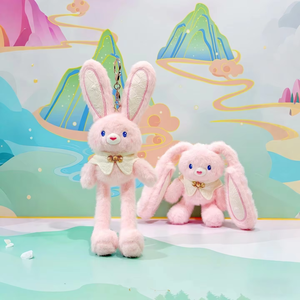 Fun <b>Pull</b> Bunny Cute Plush Toy Pendant <b>Pull</b> Ear Rabbit Keychain Pendant Bag Pendant Decoration - Product Image 6