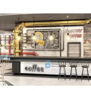 Centro commerciale chiosco caffè vendita al dettaglio Cafe Lounge Bar bancone caffetteria mobili con Design 3D