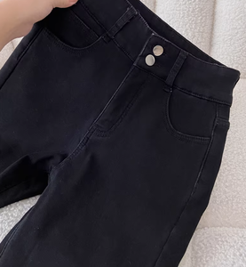 กางเกงยีนส์เอวสูงทรงหลวมขาบานสำหรับผู้หญิง รุ่น <span class=keywords><strong>VVV</strong></span> AL4333-59.99-PTX ทรงตรงเข้ารูปสบายๆ - Product Image 4