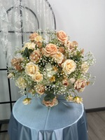 Boule de fleurs en soie de haute qualité, style moderne, décoration de table pour mariage, intérieur/extérieur, centre de table floral