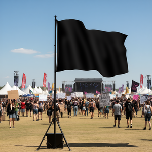 Bandera Gráfica Negra de 120x100cm - Product Image 3