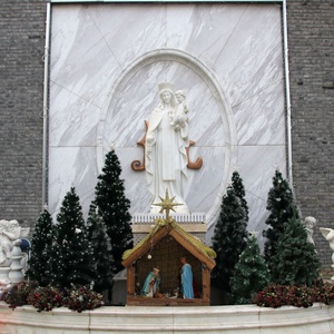 Statue de religion extérieure en marbre blanc Notre-Dame de <span class=keywords><strong>Marie</strong></span> avec la statue de l'enfant <span class=keywords><strong>Jésus</strong></span> <span class=keywords><strong>à</strong></span> vendre - Product Image 2