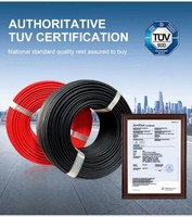 Sistem Energi Surya Kabel Tenaga Fotovoltaik Tahan Api 1x4mm Kabel Listrik Tembaga Berlapis PVC 500V DC