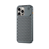 Coque de téléphone entièrement en métal refroidissant avec couverture anti-choc en métal aromathérapie pour iPhone 15 14 13 Pro max
