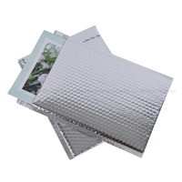 Custom Size Zilver Metallic Bubble Envelop Glamour Shipping Gewatteerde Mailer Cool Shield Tassen Voor Fruit