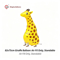 Ballons en aluminium animaux marcheurs en gros – Gonflage à l'air uniquement – Poulet, Tortue, Girafe, Lion, Cygne, Canard, Dinosaure, Chat – Auto-marchants