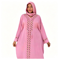 Robe longue musulmane pour femmes du Moyen-Orient avec foulard, Arabie Saoudite, Dubaï, Abaya, robe à manches longues avec paillettes