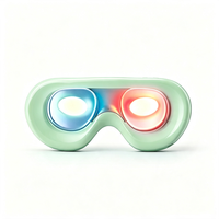 Masque oculaire chaud/froid rechargeable avec lumière de réveil, masseur oculaire 3-en-1 avec thérapie par chaleur et froid pour soulager la fatigue oculaire