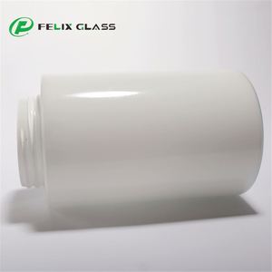 Cúpula de Vidrio Blanco Ópalo Hecha a Mano, Tamaño Personalizado, Forma Cilíndrica, Pantalla de Vidrio con Rosca OEM para Lámpara de Araña o Colgante - Product Image 1