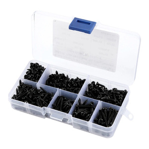 Tornillos autorroscantes negros M3 de cabeza redonda Phillips, juego de 500 tornillos métricos de acero al carbono para madera - Product Image 3