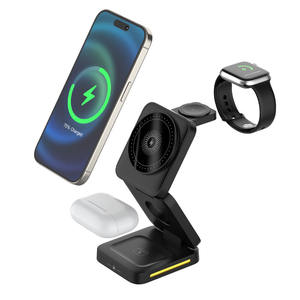 Chargeur sans fil multifonctionnel 3 1 Design pliable pour <span class=keywords><strong>Apple</strong></span> Watch pour <span class=keywords><strong>AirPods</strong></span> Phone Chargement des écouteurs pour le voyage - Product Image 1
