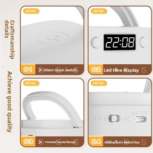 USB có thể sạc lại thông minh <span class=keywords><strong>LED</strong></span> bàn đèn cảm ứng cảm biến Dimmable ấm trắng ánh sáng bầu không khí chiếu sáng hình chữ nhật xách tay cho phòng ngủ - Product Image 5