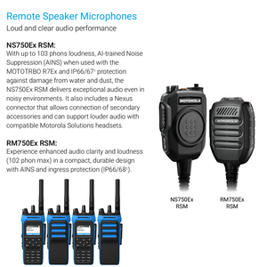 For Motorola Walkie-Talkie MOTOTRBO R7Ex Two-Way Radio Remote <b>Speaker</b> <b>Microphone</b> NS750Ex PMMN4163 PMMN4163A - Product Image 2