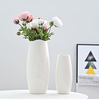 Vase à fleurs en céramique blanche minimaliste moderne, centre de table, décoration de salon, salle à manger, décoration de la maison, vente en gros en Chine