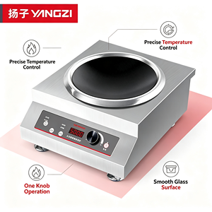 Cocina <span class=keywords><strong>de</strong></span> Inducción Cóncava <span class=keywords><strong>de</strong></span> 3500W, 220V, Acero Inoxidable, Estufa <span class=keywords><strong>de</strong></span> Inducción Comercial, 8 Niveles <span class=keywords><strong>de</strong></span> Potencia <span class=keywords><strong>para</strong></span> Restaurante o Cantina - Product Image 5