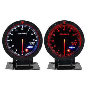 Tachymètre de voiture à cadran noir de 60 mm, nouveau moteur pas à pas universel 12 V haute vitesse avec support, lumière rouge et blanche pour camions - Product Image 3