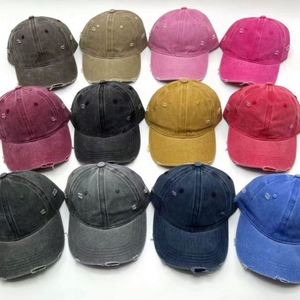 Casquettes de baseball vintage usées, 12 couleurs, avec logo brodé personnalisé, non structurées, 6 panneaux, en coton lavé, effet vieilli, style Dad Hat - Product Image 2