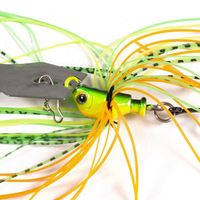 PENPOS Vente flash Buzzbait en métal dur multicolore Chatterbait Jack Hammer Lure MadBite Jig à lames Leurre de pêche