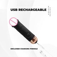 Vibrador en Forma de Pene Realista, Mini Vibrador de Bala de Silicona, Estimulador de Punto G, Vaginal y Clitoriano, Vibrador con Forma de Lápiz Labial para Mujeres