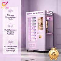 Distributeur automatique de vernis à ongles de luxe multi-terminaux avec téléchargement d'image utilisateur et reconnaissance de motifs par IA