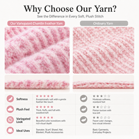 Fil fantaisie en velours chenille moelleux et varié, fil bouclé en plumes, peluche douce torsadée en Z pour tricot de pulls, écharpes, châles et chapeaux