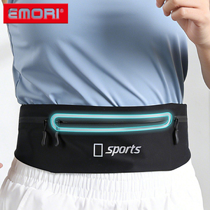 Sac banane de course ultra-mince unisexe à prix d'usine, sacoche de taille sportive fine pour activités de plein air avec impression personnalisée - Product Image 3