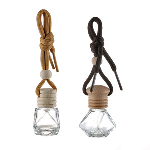 Bình Khuếch Tán Làm Mát Không Khí Trong Xe Hơi Có Mặt Treo Hương Liệu Hương Thơm Chai Nước Hoa Ô Tô Bằng Thủy Tinh Rỗng 8Ml Hình Tròn - Product Image 1