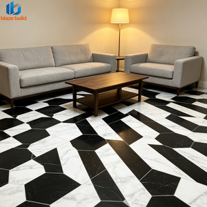 Piastrella in Porcellana Effetto Marmo Opaco 800x800mm 9mm Incisa, Prodotta <span class=keywords><strong>a</strong></span> Foshan, per Pavimenti di Soggiorni <span class=keywords><strong>e</strong></span> Hall di Hotel - Product Image 3