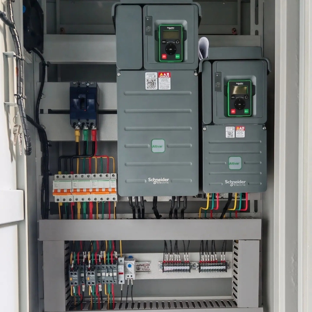 Altivar Dual VFD Control Cabinet 380V Variable Frequency Drive Motor Speed Controller Pump Fan HVAC Industrial Electrical Panel