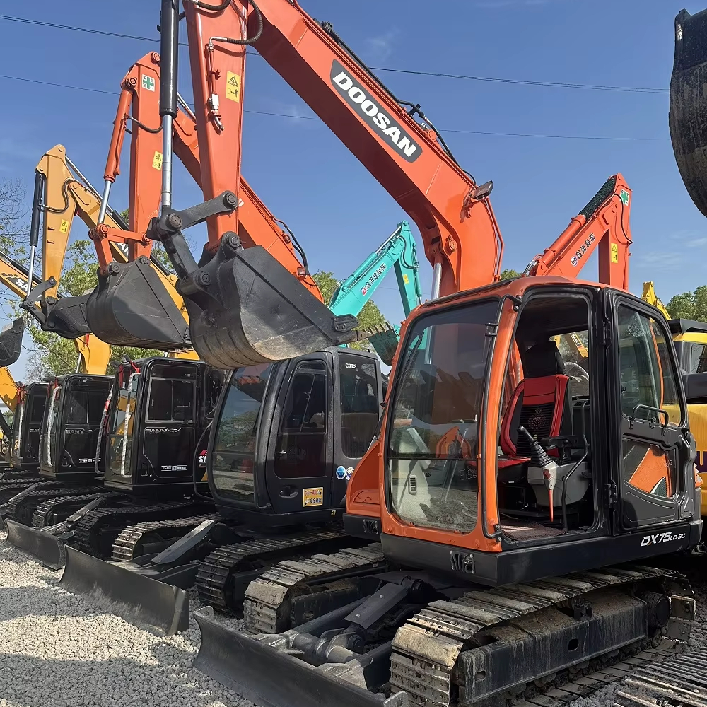 Лидер продаж, японский небольшой экскаватор Doosan DX75 DH60 DH55, 7,5 тонный мини-экскаватор, распродажа, низкое рабочее время, EPA CE