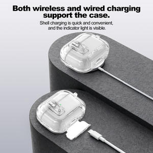 Funda magnética con cierre estrellado para AirPods Pro 3, nueva, transparente, con soporte, protección total contra golpes, para auriculares. - Product Image 3