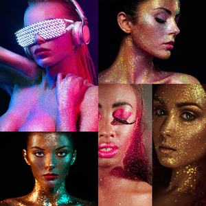 Private Label <strong>Glitter</strong> <strong>Spray</strong> Nail Art Sequin <strong>Glitter</strong> Powder <strong>Silver</strong> Gold Face <strong>Hair</strong> Body Powder Set Nail Powder <strong>Spray</strong> - Product Image 3