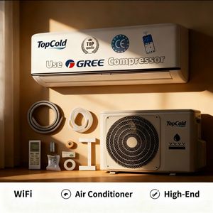 Climatiseur split intelligent avec commande WiFi, 9000-12000 BTU, commande vocale, fonctionnement ultra silencieux pour les petits appartements - Product Image 1