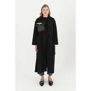 It'Ssh You - Gabardina Negra para Mujer, Manga Larga, Tejida, Elegante, Cómoda para Otoño - Product Image 6