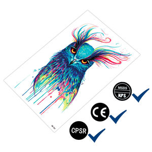 De clase alta varios coloridos atrapasueños diseño temporal búho cuerpo arte tatuaje pegatinas - Product Image 2